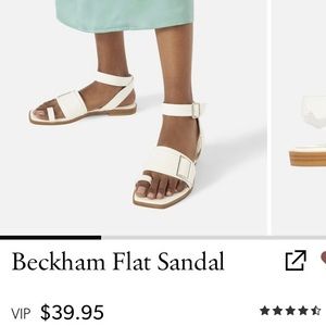 LAST CHANCE CLEAR OUT! Beckham Flat Sandal in White NWOT